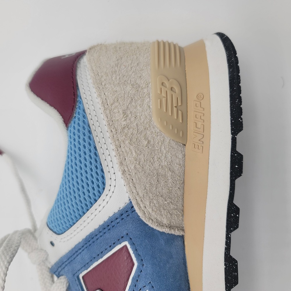 New Balance 574 U574SPR Blue Burgundy Sneakers Shoes NWOB Men's 10 - Picture 4 of 11
